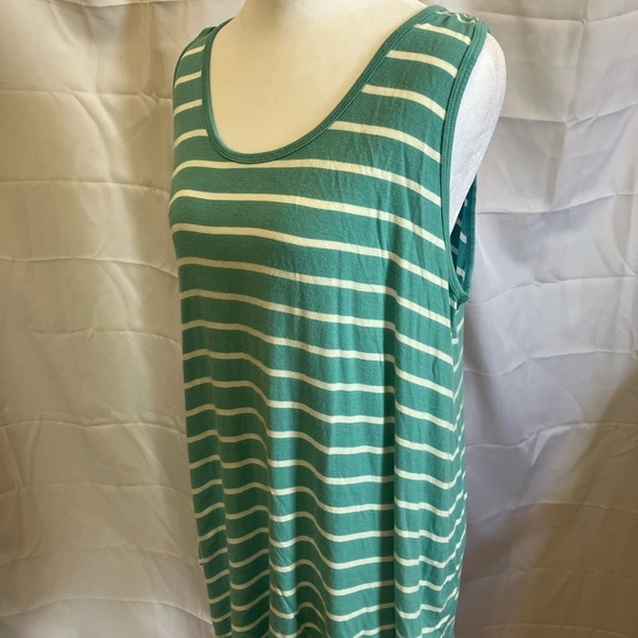 Zenana Outfitters Teal and White Striped Tank Top - Picture 5 of 8